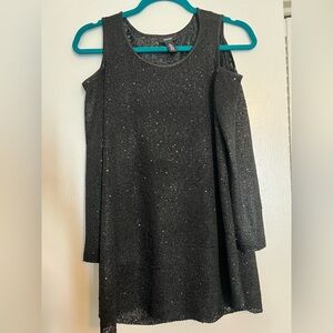 Alfani Black Knit Sequin Sweater